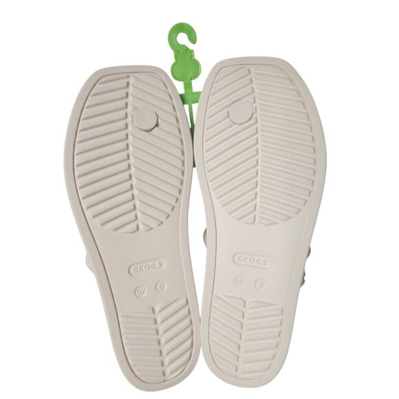 CROCS Cream Women Sandals - Picture 7 of 8